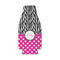 Zebra Print & Polka Dots Zipper Bottle Cooler - Set of 4 - FRONT