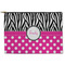 Zebra Print & Polka Dots Zipper Pouch Large (Front)