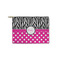 Zebra Print & Polka Dots Zipper Pouch Small (Front)