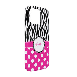Zebra Print & Polka Dots iPhone Case - Plastic - iPhone 13 (Personalized)
