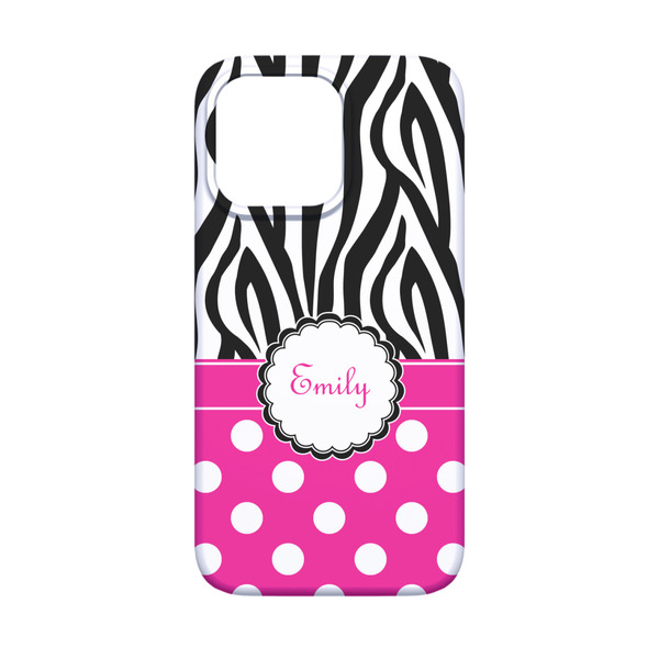 Zebra Print & Polka Dots iPhone 13 Mini Case - Back