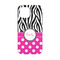 Zebra Print & Polka Dots iPhone 13 Mini Tough Case - Back