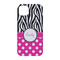 Zebra Print & Polka Dots iPhone 14 Case - Back