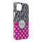 Zebra Print & Polka Dots iPhone 14 Plus Case - Angle