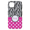 Zebra Print & Polka Dots iPhone 14 Pro Max Tough Case - Back