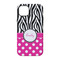 Zebra Print & Polka Dots iPhone 14 Tough Case - Back