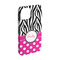 Zebra Print & Polka Dots iPhone 15 Case - Angle