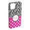 Zebra Print & Polka Dots iPhone Case - Plastic - iPhone 15 Plus (Personalized)