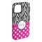 Zebra Print & Polka Dots iPhone 15 Plus Tough Case - Angle