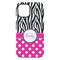 Zebra Print & Polka Dots iPhone 15 Plus Tough Case - Back