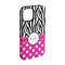 Zebra Print & Polka Dots iPhone 15 Tough Case -  Angle