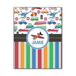 Transportation & Stripes Wood Print - 11x14 (Personalized)