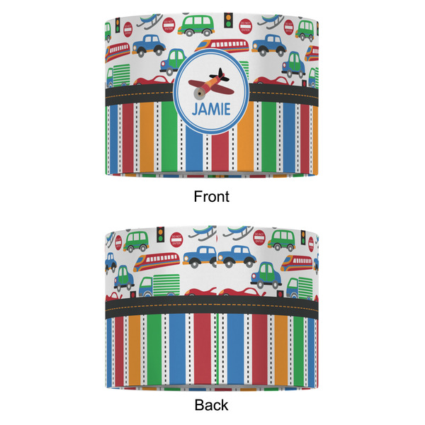 Transportation & Stripes 12" Drum Lampshade - APPROVAL (Fabric)
