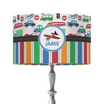 Transportation & Stripes 12" Drum Lamp Shade - Fabric (Personalized)