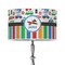 Transportation & Stripes 12" Drum Lampshade - ON STAND (Poly Film)