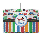 Transportation & Stripes 12" Drum Pendant Lamp - Fabric (Personalized)