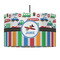 Transportation & Stripes 12" Drum Pendant Lamp - Fabric (Personalized)