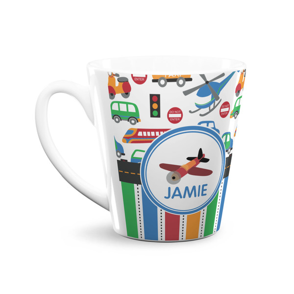 Transportation & Stripes 12 Oz Latte Mug - Front