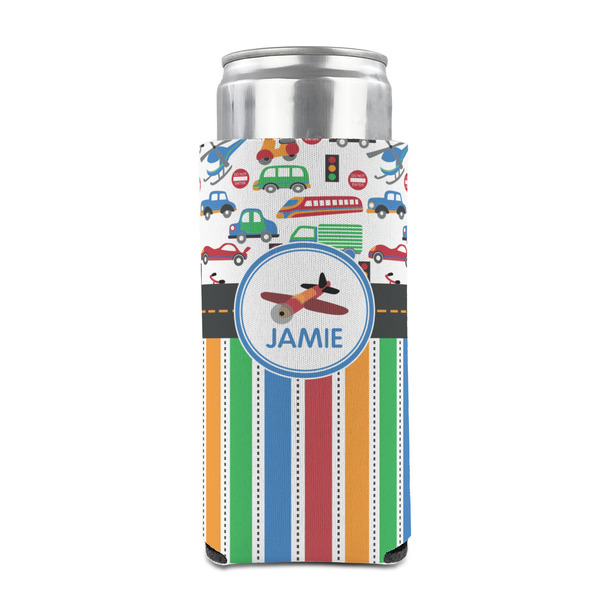 Transportation & Stripes 12oz Tall Can Sleeve - FRONT (on can)