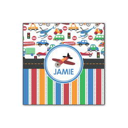 Transportation & Stripes Wood Print - 12x12 (Personalized)