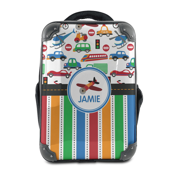 Custom Transportation & Stripes 15" Hard Shell Backpack (Personalized)