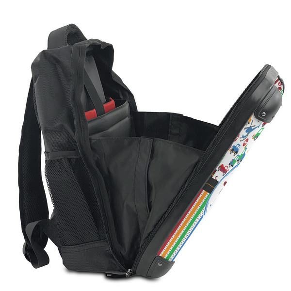 Transportation & Stripes 15" Backpack - SIDE OPEN