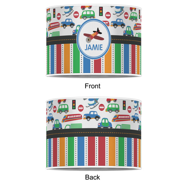 Transportation & Stripes 16" Drum Lampshade - APPROVAL (Poly Film)