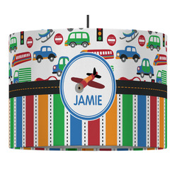 Transportation & Stripes Drum Pendant Lamp (Personalized)