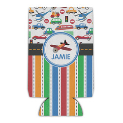 Transportation & Stripes Can Cooler (16 oz) (Personalized)