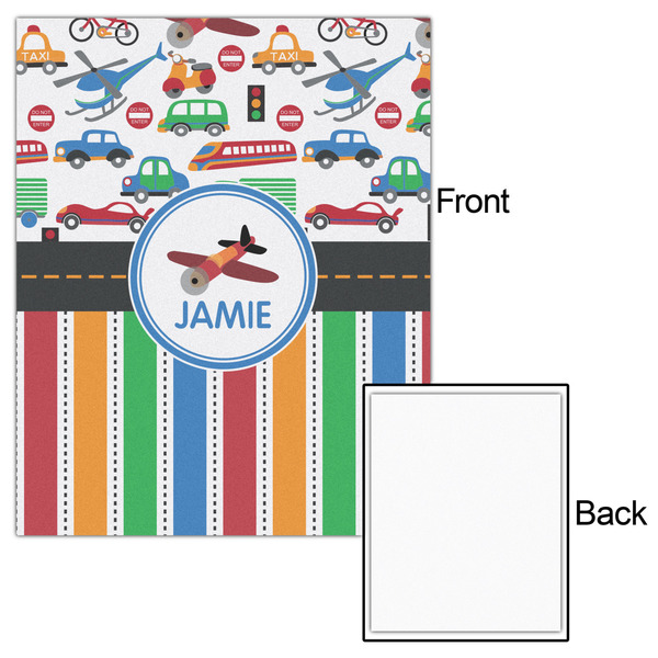 Transportation & Stripes 16x20 - Matte Poster - Front & Back