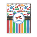 Transportation & Stripes Wood Print - 16x20 (Personalized)