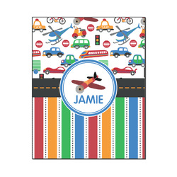 Transportation & Stripes Wood Print - 16x20 (Personalized)