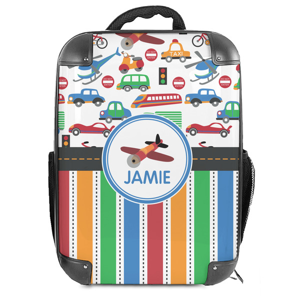 Custom Transportation & Stripes Hard Shell Backpack (Personalized)