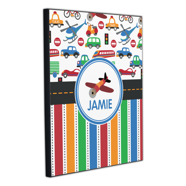 Transportation & Stripes 20x24 Wood Print - Angle View