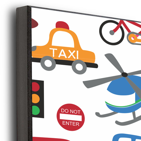 Transportation & Stripes 20x24 Wood Print - Closeup