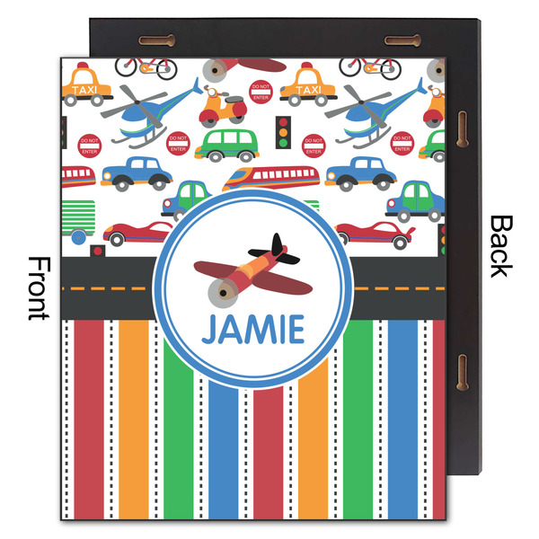 Transportation & Stripes 20x24 Wood Print - Front & Back View