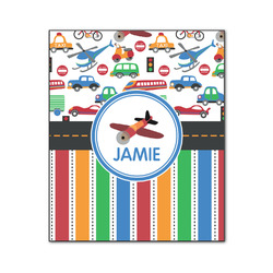 Transportation & Stripes Wood Print - 20x24 (Personalized)
