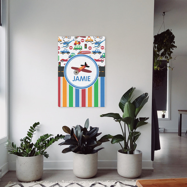 Transportation & Stripes 20x30 - Canvas Print - In Context