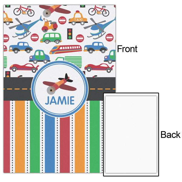 Transportation & Stripes 20x30 - Matte Poster - Front & Back