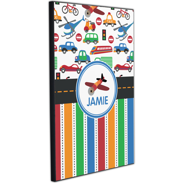 Transportation & Stripes 20x30 Wood Print - Angle View