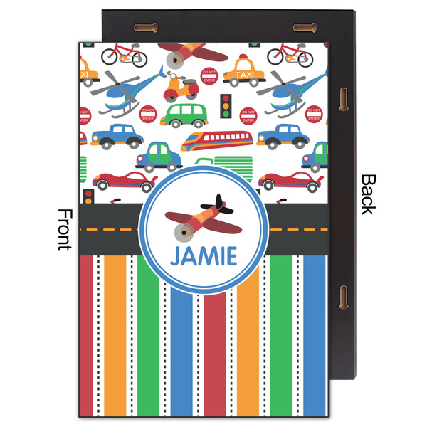 Transportation & Stripes 20x30 Wood Print - Front & Back View