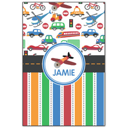 Transportation & Stripes Wood Print - 20x30 (Personalized)