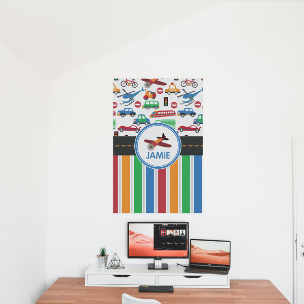 Transportation & Stripes 24x36 - Matte Poster - On the Wall