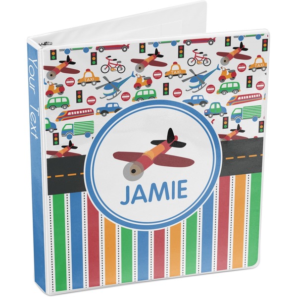 Transportation & Stripes 3-Ring Binder 3/4 - Main