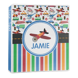 Transportation & Stripes 3-Ring Binder (Personalized)
