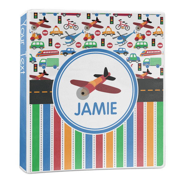 Transportation & Stripes 3-Ring Binder Main- 1in