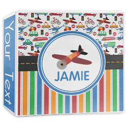 Transportation & Stripes 3-Ring Binder - 3 inch (Personalized)
