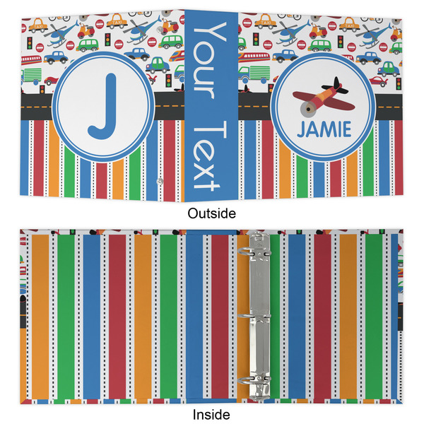 Transportation & Stripes 3 Ring Binders - Full Wrap - 2" - APPROVAL