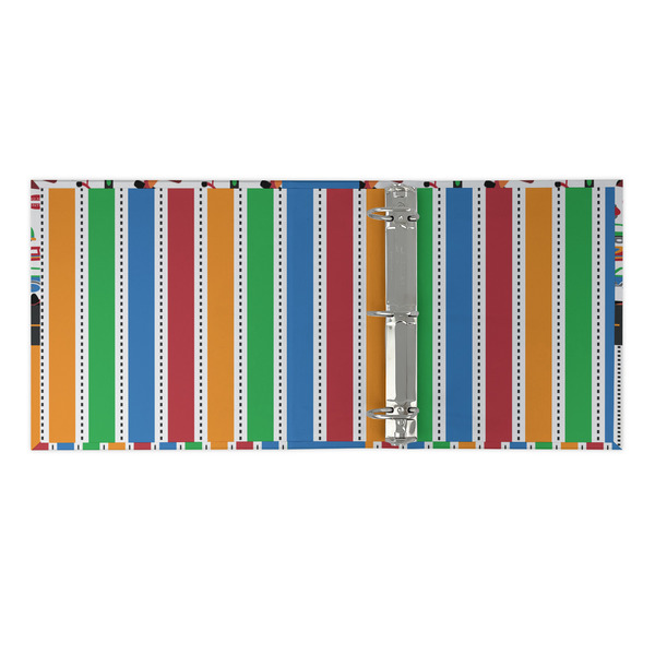 Transportation & Stripes 3 Ring Binders - Full Wrap - 2" - OPEN INSIDE