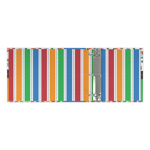 Transportation & Stripes 3 Ring Binders - Full Wrap - 3" - OPEN INSIDE